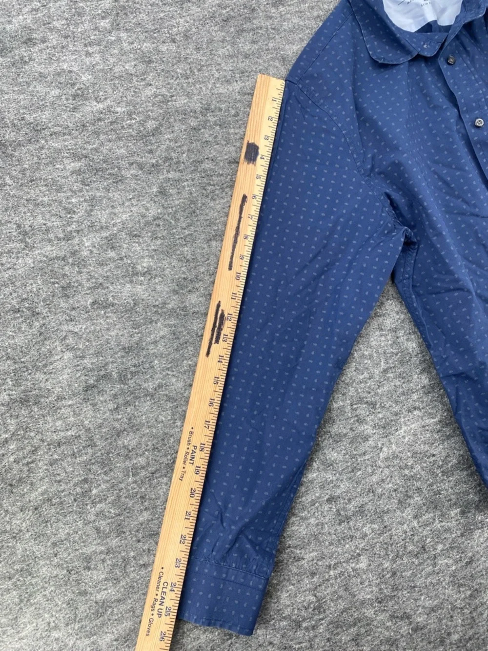Banana Republic Luxe Poplin Blue Printed Button Front Shirt Size M